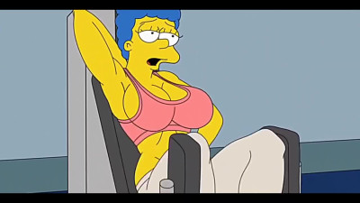 Fit Bart Simspon fuck his curvy step-mom with creampie touching her milkers