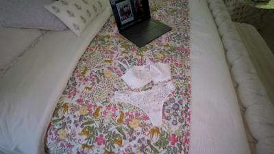 I dressed my sex doll in stepsister's lingerie and fucked before she caught me