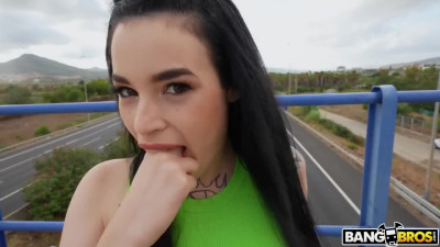 Sexy Fit Tattooed Latina Cutie Gets Her Asshole Drilled Hard With Massive BBC In the Backstreet