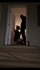 Extreme sex in the doorway at the hotel with my chubby girlfriend