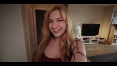 Inked curvy redhead Jaybbgirl was fucked with cumshot on a bed in POV