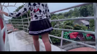 Pretty Plump Latina Teen Gets Fucked By Her BF On the Top Of the Observation Tower