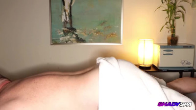 Curvy Busty Blonde Masseuse Pleases Her Old Client With the First-class Blowjob