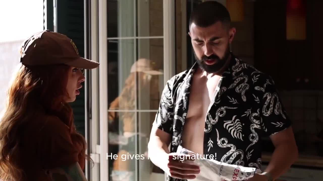 Watch This Curvy Buxom Inked Redhead Courier Not Just Delivers Parcels, But Provides Sexual Service As Well Full. Duration: 10:31 | ePornBabe.