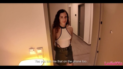 To Get Money, a Pretty Slim Brunette Lets Her Ex Cuff Her Hands, Deepthroat Her & Fuck Her In the Ass