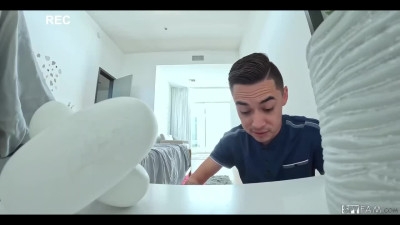 Skyler gets exposed when masturbating, rides the stepbrother's cock for silence