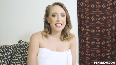 My horny busty step-mom Kagney Linn Karter fucks my fat dick every time her husband left a house