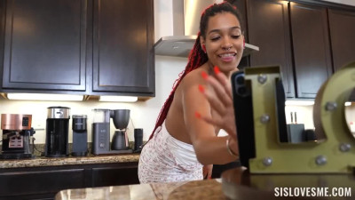 A hot ebony bitch does virtuation and then rides a dick.
