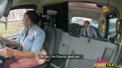 Buxom Ebony MILF Taxi-driver Offers Her Client To Try Hot Backseat Sex As Warm-up Before His 1st Date