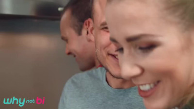 Sexy Slim Alexis Crystal Indulges In Crazy MMF 3-some With Her Bisexual Friends In the Kitchen