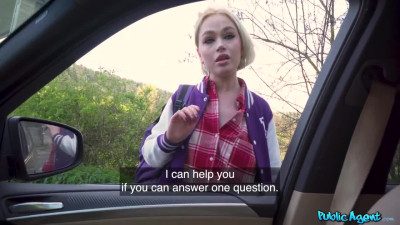 Pretty Blonde Teen Stops Pretending To Be Prude & Pleases a Stranger Like a Real Slut To Earn Money
