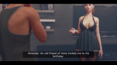 3D gameplay cartoon. Big tough black guy fucks and creampies busty hot milf