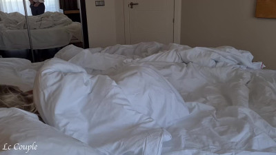 Horny husband waking up his MILF wife with a morning boner in her pussy