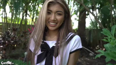 Slim Small-titted Asian Cutie Clara Trinity Enjoys Peter Green's Hard Boner Till Getting a Creampie