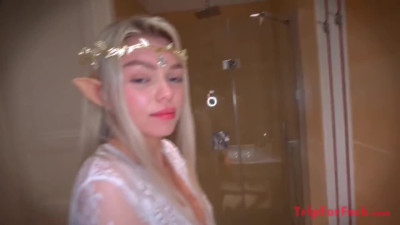 Russian elf gets creampied after passionate sex