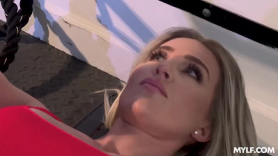 Busty MILF gets fucked in the gym