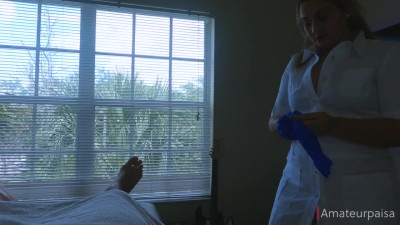 BBW latina does wax at home and fucks him also pov