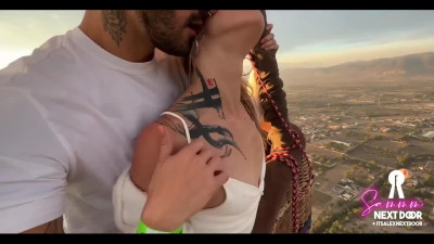 Spectacular sex in a hot air balloon over pyramids