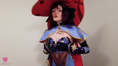 Sexy cosplayer girl treats dick like a pro in Genshin Impact fantasy
