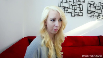 Horny blonde treats long white inches and gets her face jizzed all over