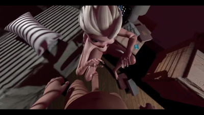 Busty Elsa from Frozed sucks dick and gets fucked pov 3D animated