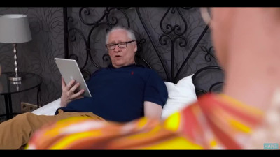 Big tits blonde gets laid by her old father in law