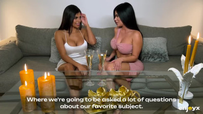 Lucky Guy Has a Surprise FFM 3-some With 2 Sexy Curvy Busty Plump-assed Latina Babes