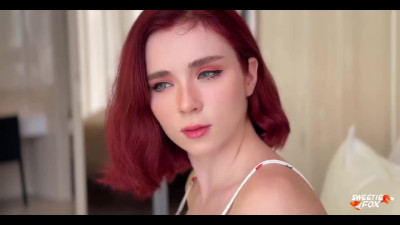 Gorgeous Russian babe lands stepbrother's heavy dong in all three holes