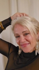 Lustful blonde milf swallows big cock like a depraved whore