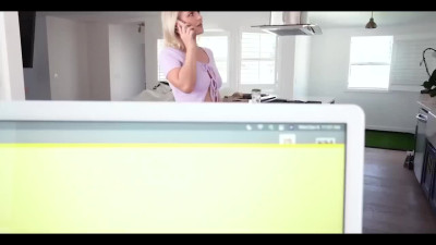 Sexy Busty Blonde MILF Pleases Stepson With Handjob, BJ & Sex To Help Him Get Rid Of Negative Energy