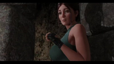 Lara gets her tight pussy creampied by a giant cock 3D animated