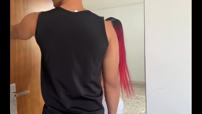 Busty redheaded neighbour would love to give some milk and get herself the 'milk'