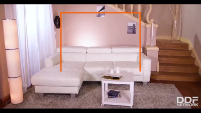 Horny Cristina Miller rides a big cock on the couch