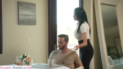 Depraved brunette stepmom grinds stepson's huge dick in wild scenes