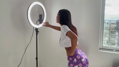 Schoolgirl stepsister sucks like a goddess and fucks like a dirty bitch