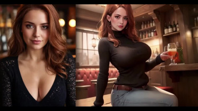Redhead AI mommy has hell of an ass and tits to fuck