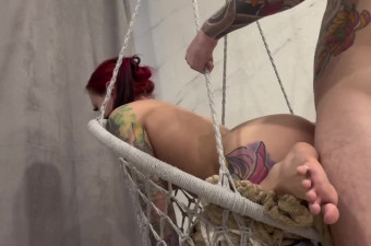 Lazy teen gets her ass puckered with a dick and left hanging