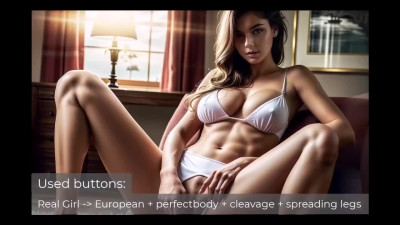 AI generated compilation with hot European chicks spreading their legs