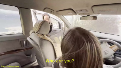 Russian slut fucks chubby guy for a ride