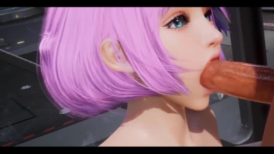 Cute ahegao 3d animated girl is getting fucked hard in both her holes by a big cock