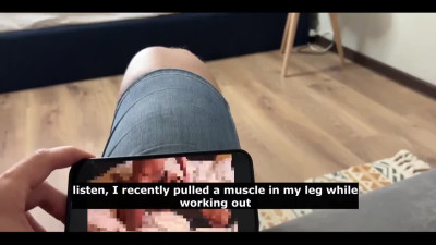 Teen stepsis asks for a massage but gets his cock instead pov