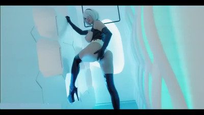 Two dicks to stuff 2B full and content - Octokuro Cosplay