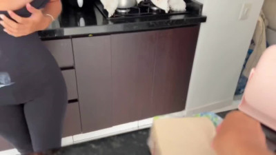 Busty and hot latina babe with teeth braces gets fucked pretty intense by her lustful stepbrother