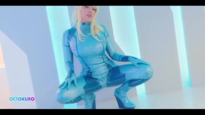 Horny Samus Aran enjoys riding a thick cock