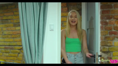 Skinny chicks decided to find out which of them can ride their stepbrother's dick better.