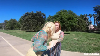 Curvy Buxom Redhead MILF & Plump Blonde Teen PAWG Eat Each Other's Pussies Out In Hot Lesbian Duo