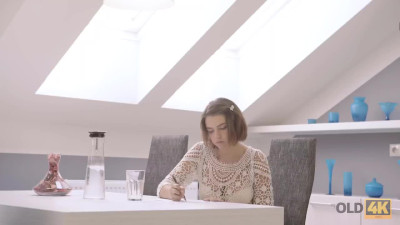 Sweet russian teen is getting fucked to relieve her studying stress