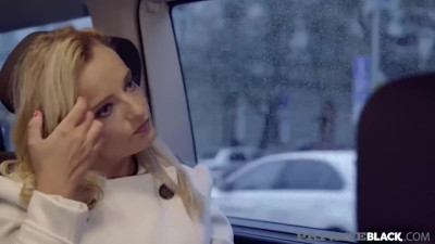 Bored European lady decides to fuck her dark-skinned driver to get off