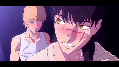Chainsaw man inserts his dick in a big ass brunette hentai