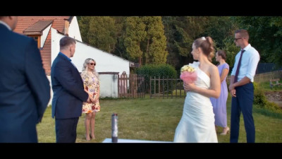Beautiful wedding ceremony between pretty mistress and her submissive